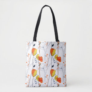 Tropical summer Beautiful yellow florals Design Tote Bag