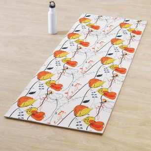 Tropical summer Beautiful yellow florals Design Yoga Mat