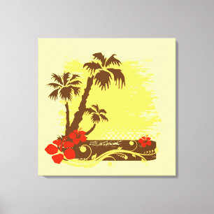 Tropical summer canvas print