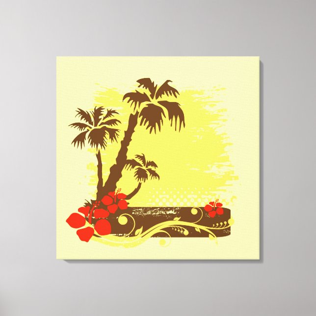 Tropical summer canvas print (Front)
