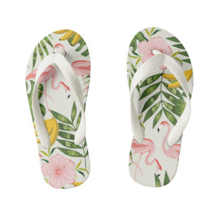 Tropical Summer Flamingo Flip Flops