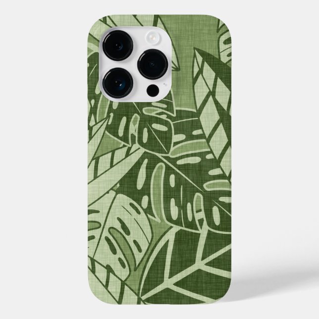 Tropical Summer Foliage Texture - Moss Green Case-Mate iPhone Case (Back)