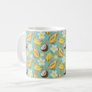 Tropical Summer Fruit Pattern Coffee Mug