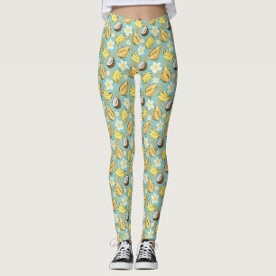 Tropical Summer Fruit Pattern Leggings