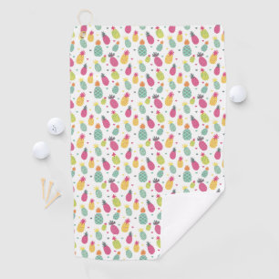 Tropical Summer Fruit Pineapple Pattern Golf Towel