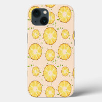 TROPICAL SUMMER FRUIT pineapple Slice pattern