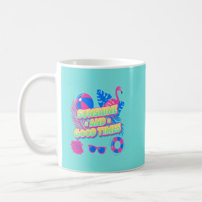 Tropical Summer Fun Vibes Coffee Mug (Left)