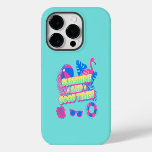 Tropical Summer Fun Vibes iPhone 14 Pro Case
