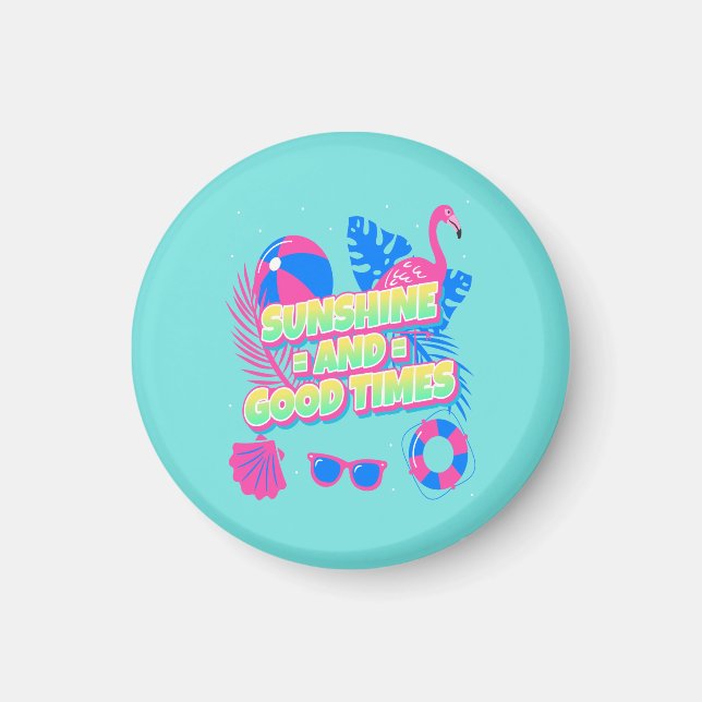 Tropical Summer Fun Vibes Magnet (Front)