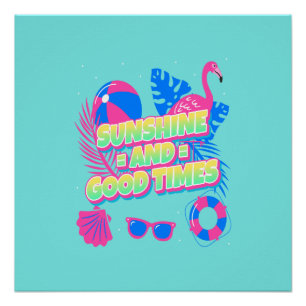 Tropical Summer Fun Vibes Poster