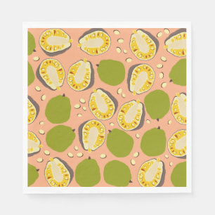 Tropical Summer Jackfruit Pattern - Exotic Fruit Napkin