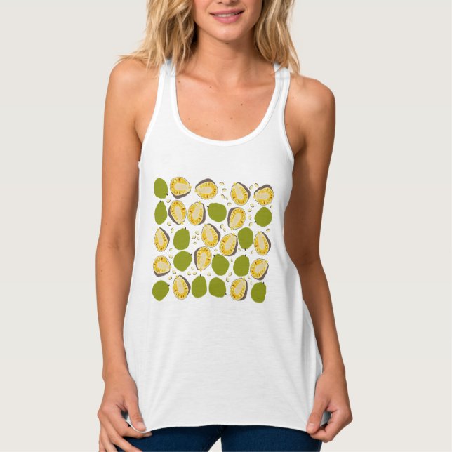Tropical Summer Jackfruit Pattern - Exotic Fruit Singlet (Front)