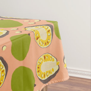Tropical Summer Jackfruit Pattern - Exotic Fruit Tablecloth