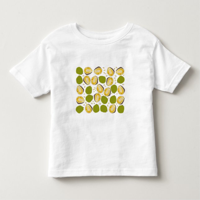 Tropical Summer Jackfruit Pattern - Exotic Fruit Toddler T-Shirt (Front)