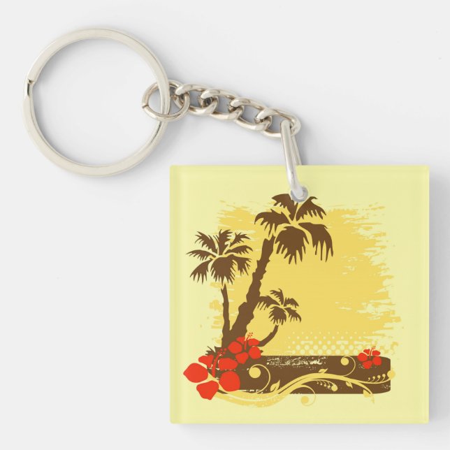 Tropical summer key ring (Front)