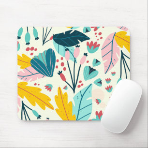 Tropical Summer Leaves Mouse Pad
