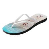 Tropical Summer Ocean Beach Bridal Shower Gifts Jandals (Angled)