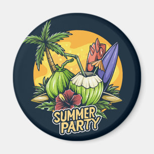 Tropical Summer Party Magnet