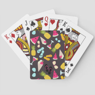 Tropical Summer pattern Playing Cards