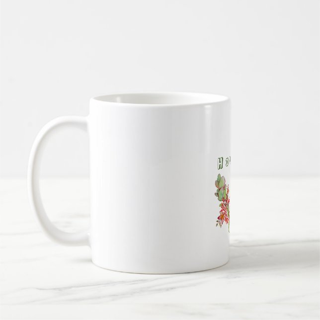 Tropical summer pattern with flowers and leaves  m coffee mug (Left)