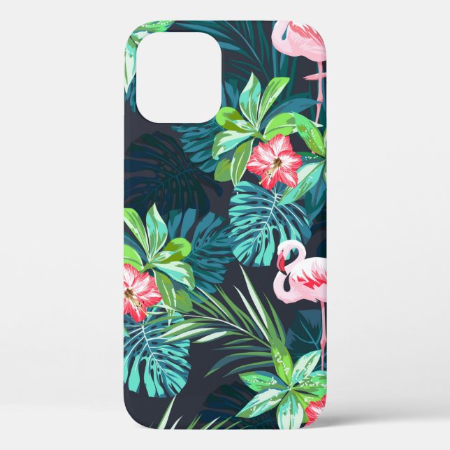 Tropical summer seamless pattern with flamingo bir Case-Mate iPhone case (Back)