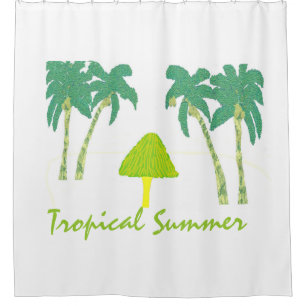 Tropical Summer Shower Curtain