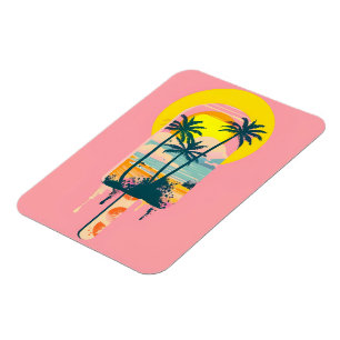 Tropical Summer Sunset Sweets Paradise Magnet