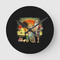 Tropical Summer Surfing Santa Claus 6 Pack Christm