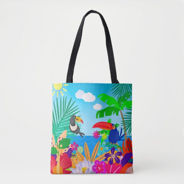 Tropical Summer Tote Bag (Front)
