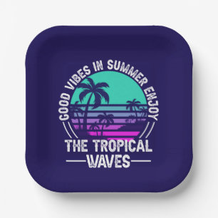 Tropical Summer Vibes-82646 Paper Plate