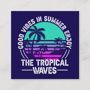 Tropical Summer Vibes-82646 Square Business Card
