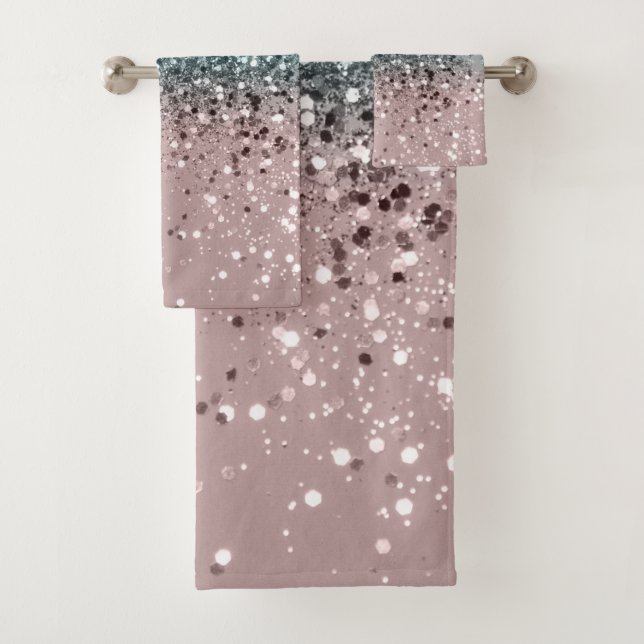 Tropical Summer Vibes Glitter #3 Bath Towel Set (Insitu)