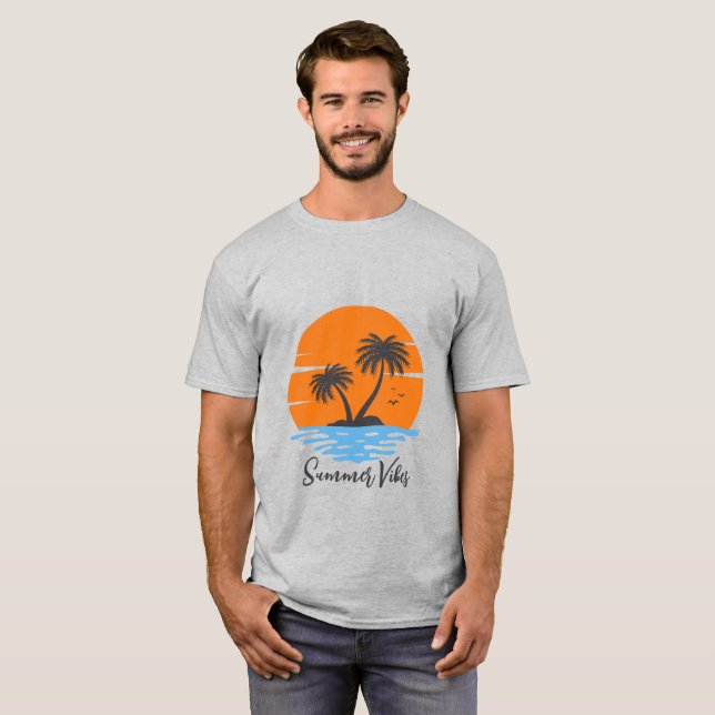 Tropical Summer Vibes T-Shirt (Front Full)
