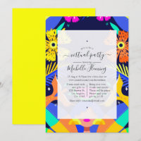 Tropical Summer Virtual Birthday Party Invitation