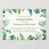 Tropical Summer | Watercolor Leaves Annaprashan