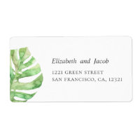 Tropical summer wedding. Exotic green address