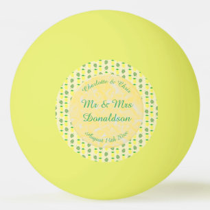 Tropical Summer Wedding Pineapple and Palm Leaves Ping Pong Ball