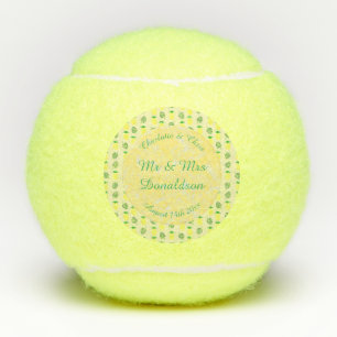 Tropical Summer Wedding Pineapple and Palm Leaves Tennis Balls