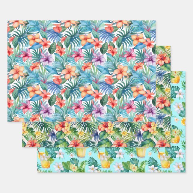 Tropical Summer wrapping paper (Set)