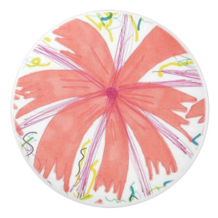 Tropical Sunburst Ceramic Knob