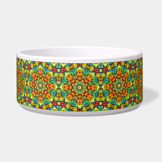 Tropical Sunburst Vintage Fractal Kaleidoscope (Front)