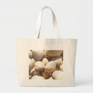Tropical Sunny Exotic Sea Shells Large Tote Bag