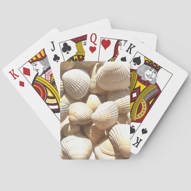 Tropical Sunny Exotic Sea Shells Playing Cards (Back)