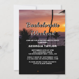 Tropical Sunset Bachelorette Weekend Invitation