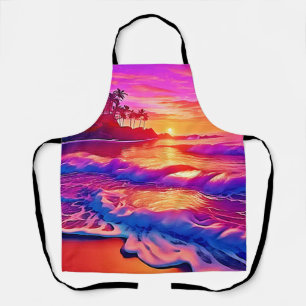 Tropical Sunset: Beach Glow Art Apron