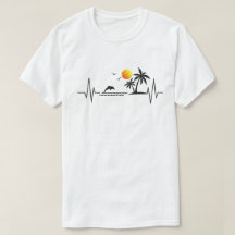 Tropical Sunset  - Beach Life Heartbeat EKG Pulse