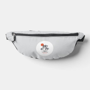 Tropical Sunset Beach Palm Tree Family Vacation Bum Bags
