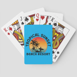 TROPICAL SUNSET BEACH RESORT PLAYING CARDS