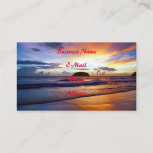 Tropical Sunset Beach Shore Business Card