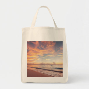 Tropical Sunset Beach Tote Bag